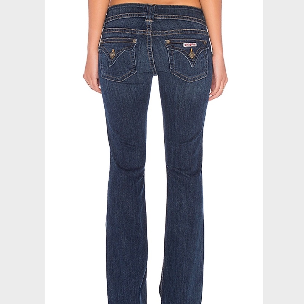 Hudson Dark Wash Flap Pockets Flare Jeans - Picture 2 of 8